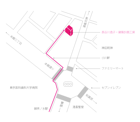 Itsuko Hasegawa Atelier address map / 長谷川逸子・建築計画工房 住所 地図